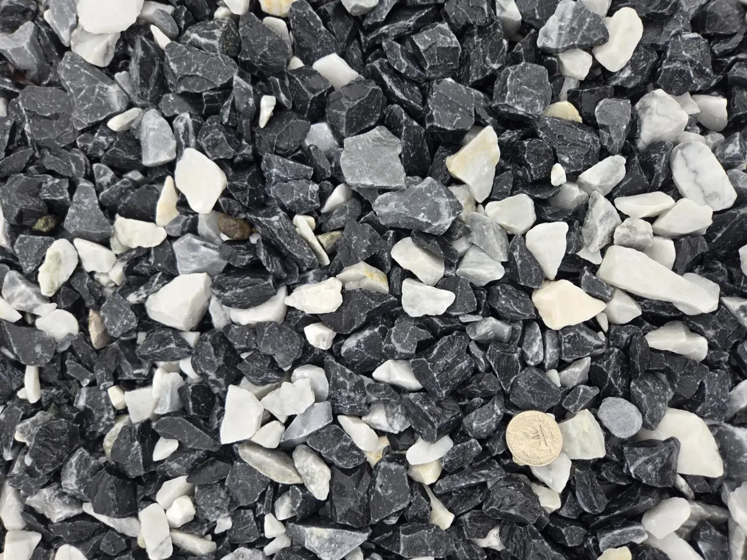 Gray & White Rock landscape material
