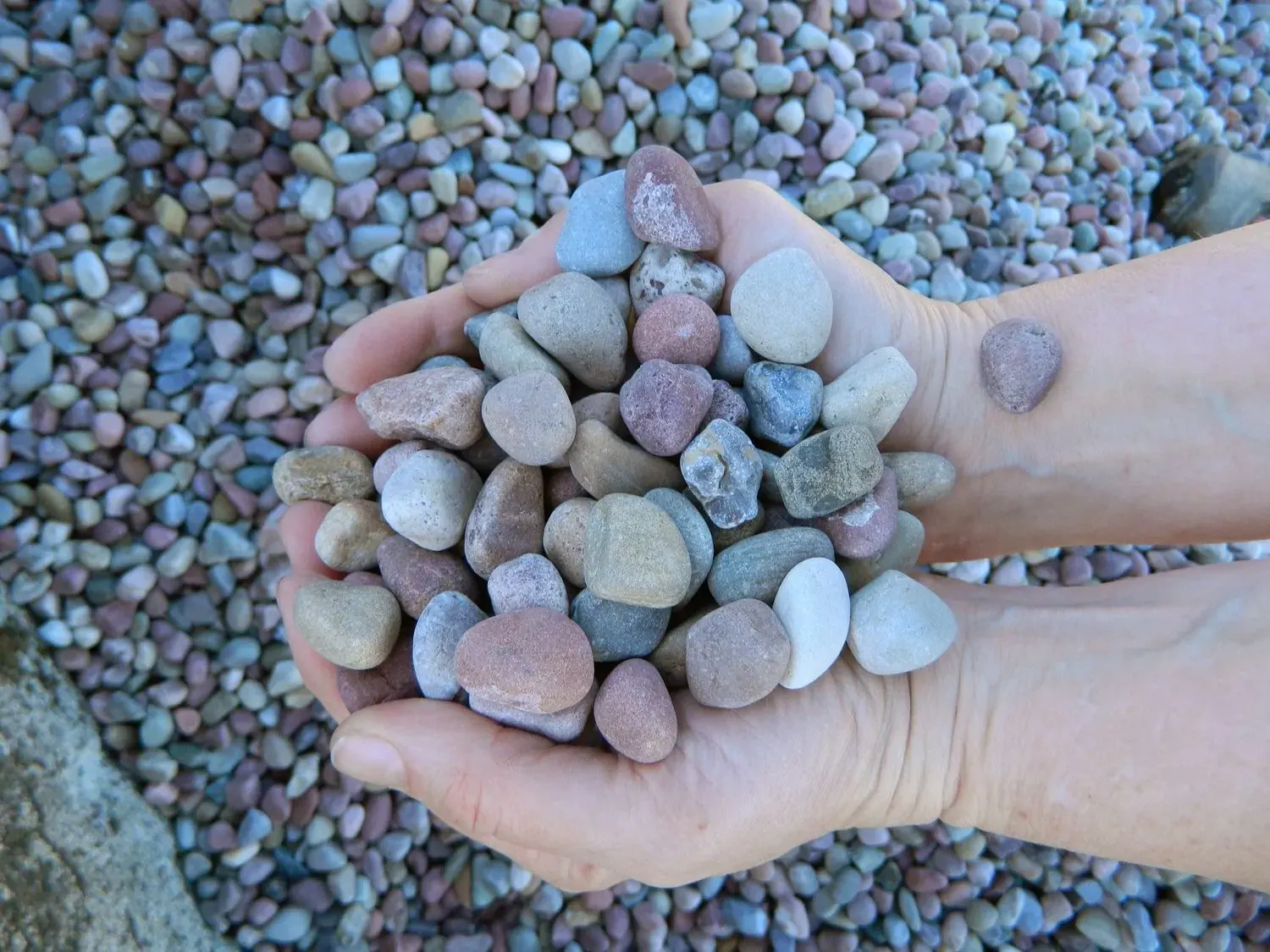 7/8" Rainbow Rock landscape material